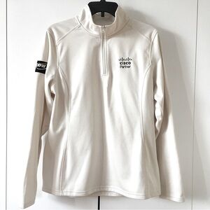The North Face Tech Glacier 1/4 Zip Fleece Off White Sweatshirt